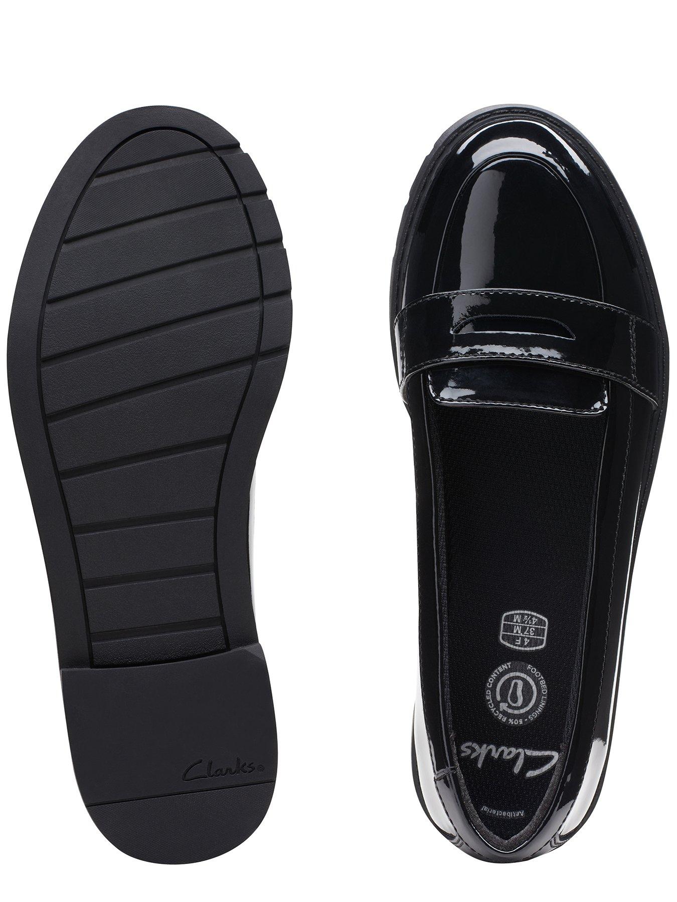 Clarks Youth Scalaloafer. School Shoe Black Very