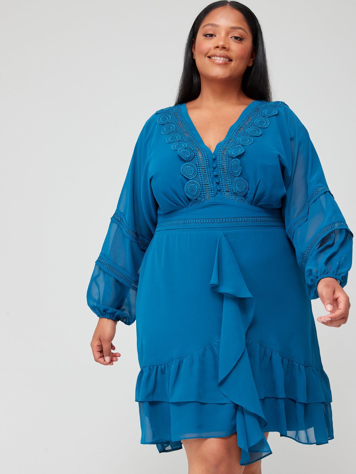 City Chic Sweetheart Dress Blue Very