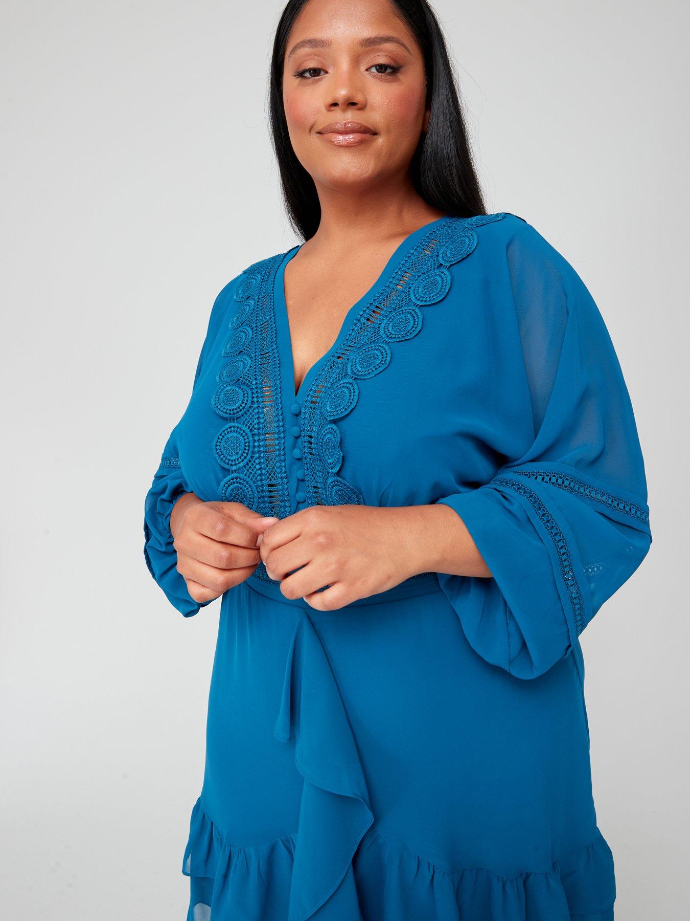 City Chic Sweetheart Dress - Blue | Very