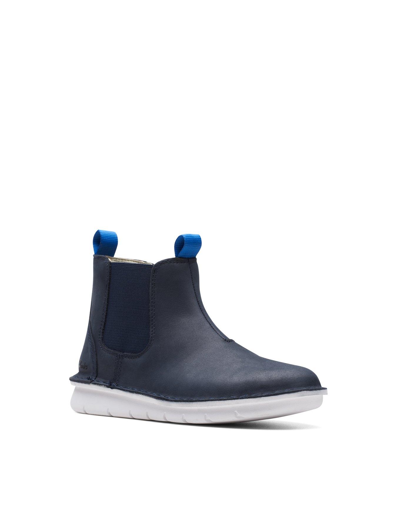 Clarks Kid Banbrookstep Boots - Navy | Very.co.uk