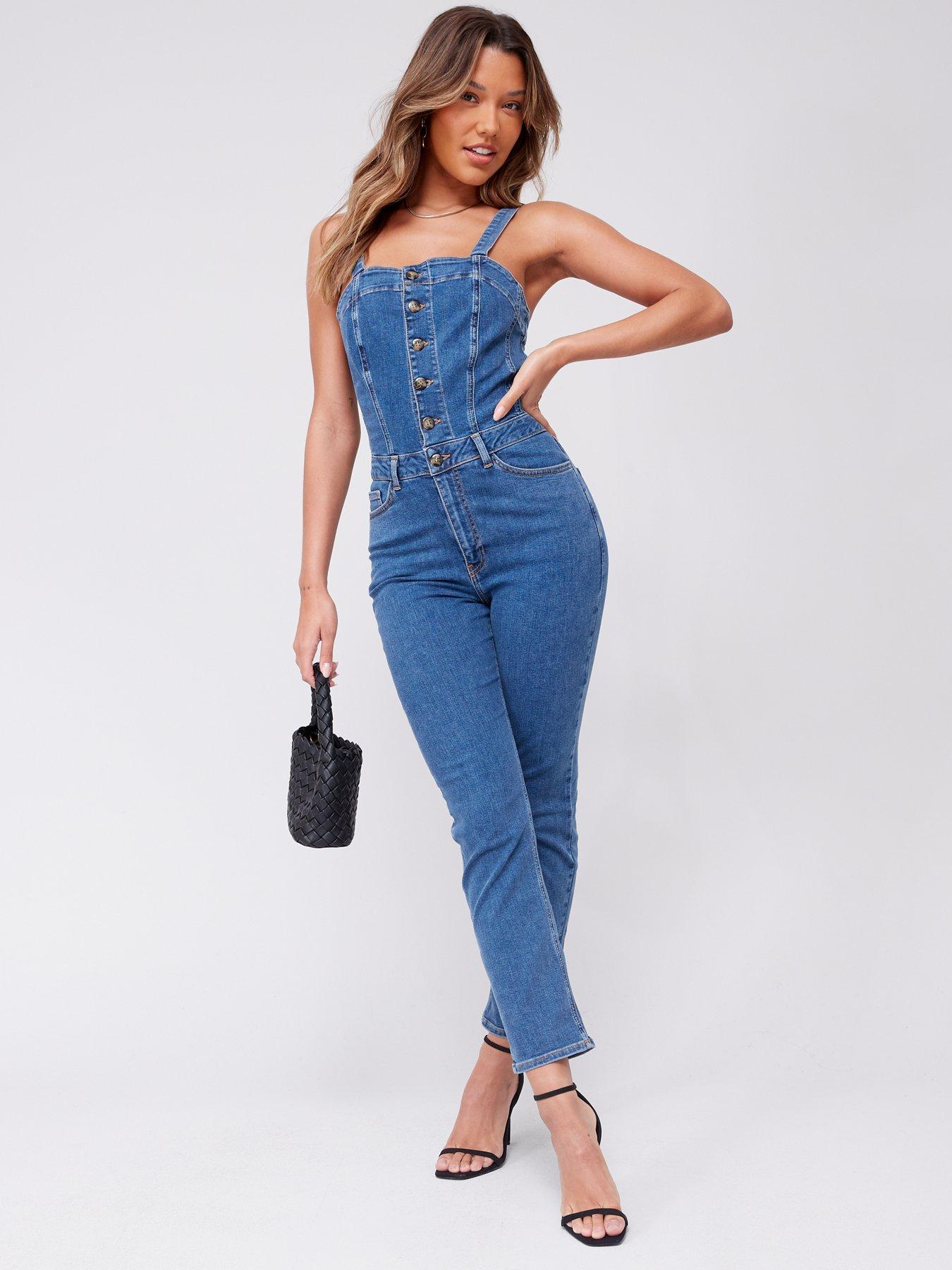 Quiz denim playsuit online