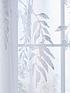  image of catherine-lansfield-wisteria-floral-slot-top-voile-curtain