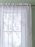 image of catherine-lansfield-wisteria-floral-slot-top-voile-curtain