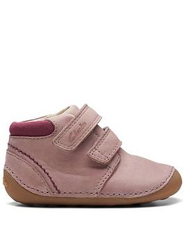 clarks toddler tiny play pre walker boots - pink
