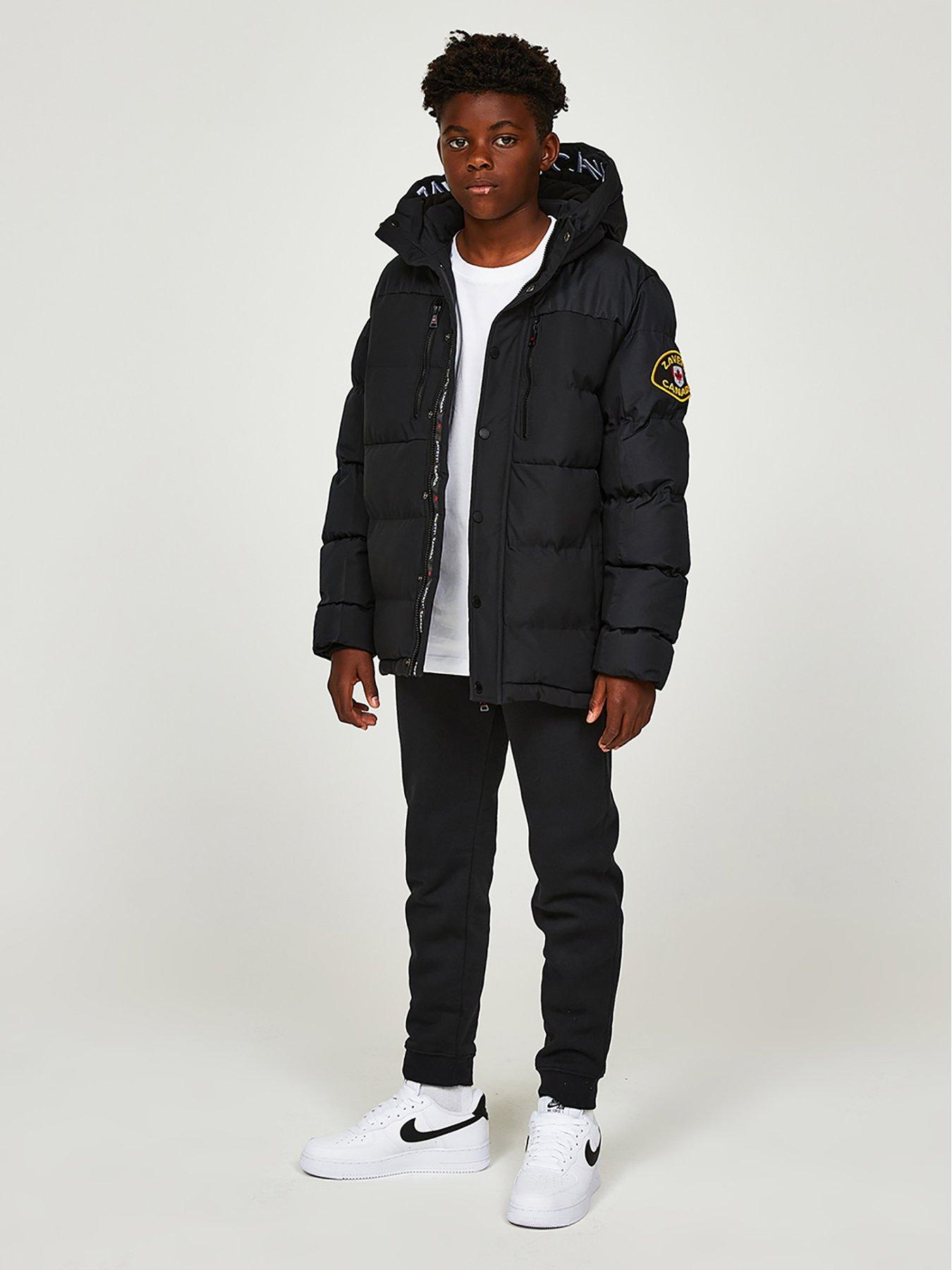 Zavetti Canada Junior Raffino Puffer Jacket - Black | Very.co.uk