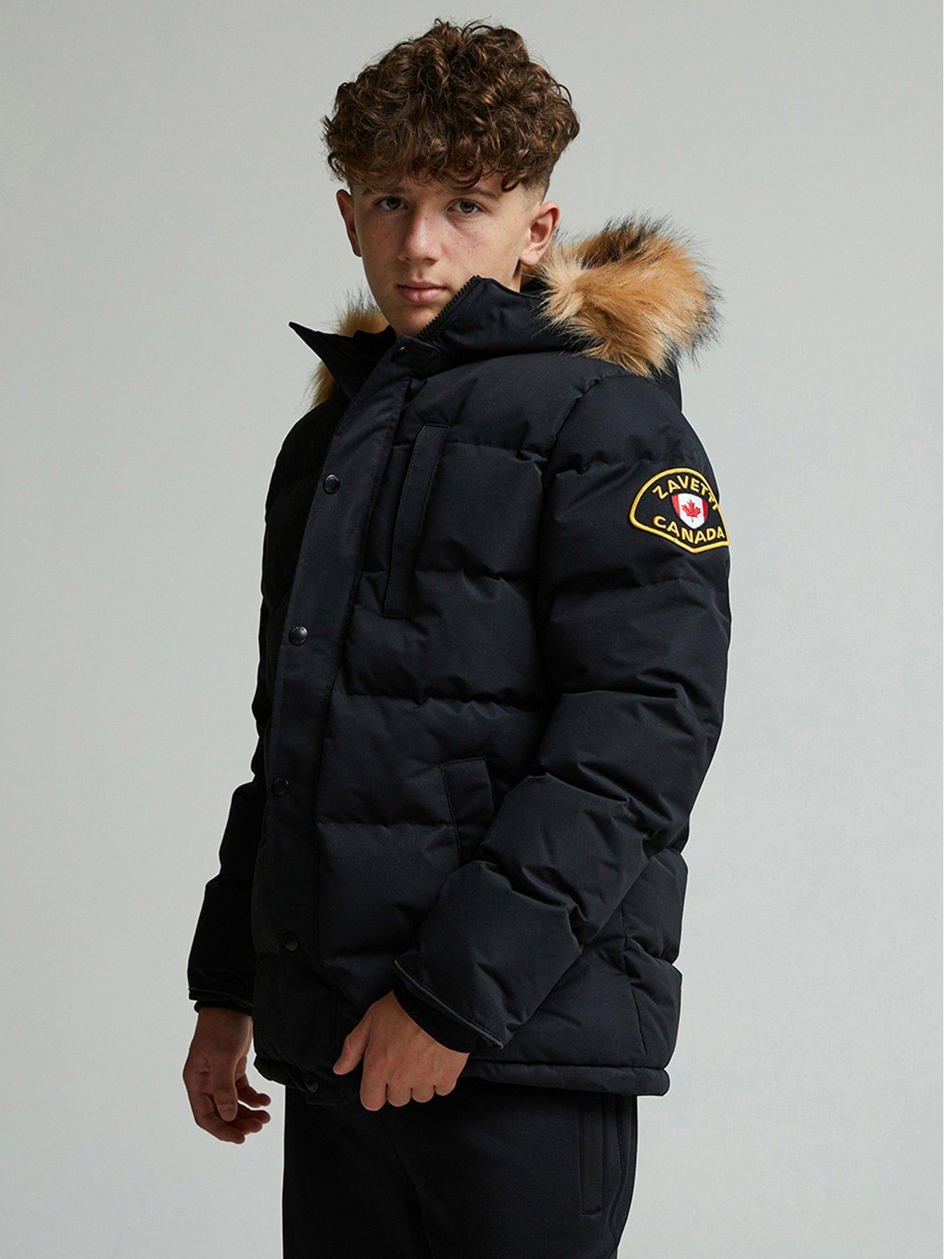 undefined Junior Boys Oshawa 3.0 Puffer Parka Coat - Black
