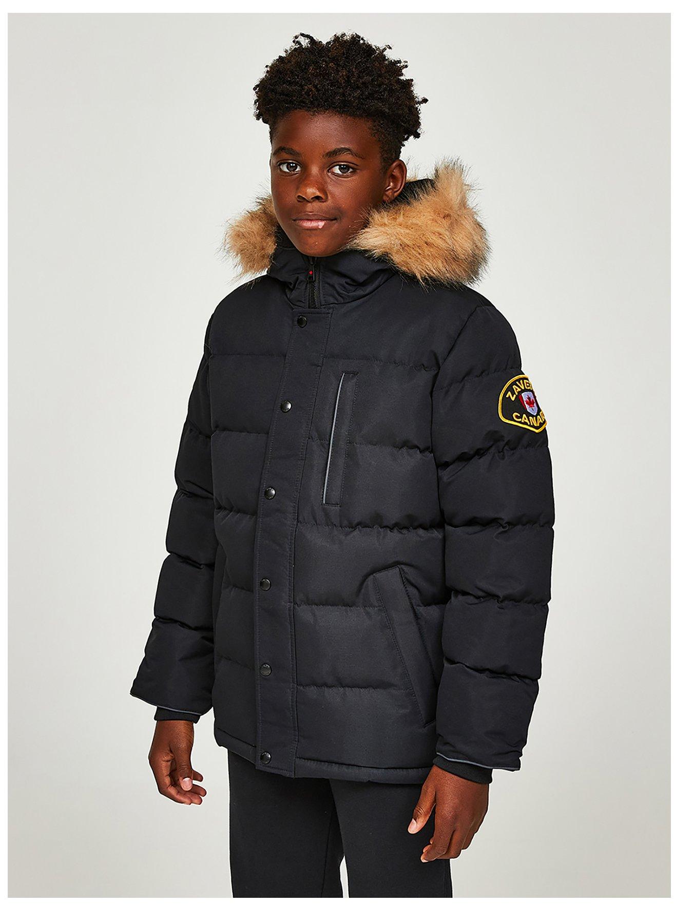 Black puffer store parka jacket