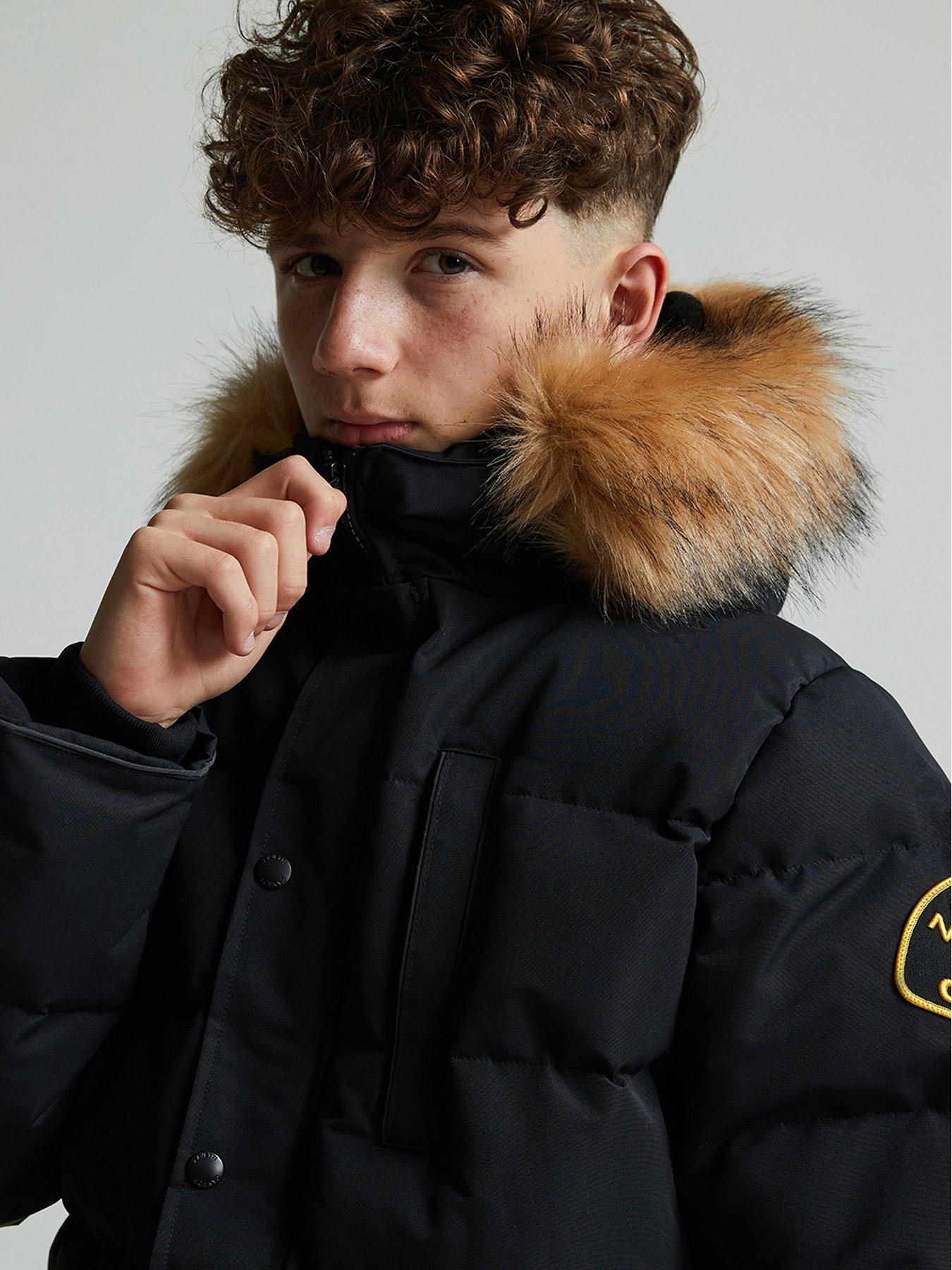 Zavetti Canada Junior Boys Oshawa Puffer Parka Coat Black Very