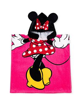 Product photograph of Disney Minnie Mouse Hooded Poncho Towel from very.co.uk