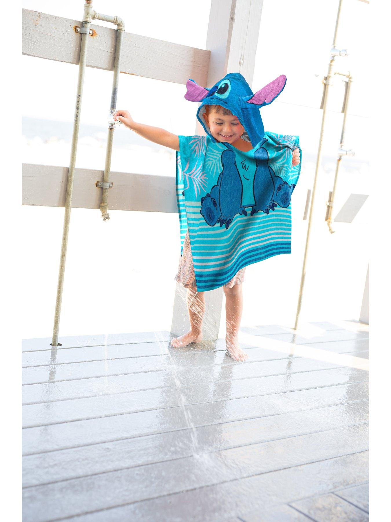Product photograph of Disney Stitch Hooded Poncho from very.co.uk