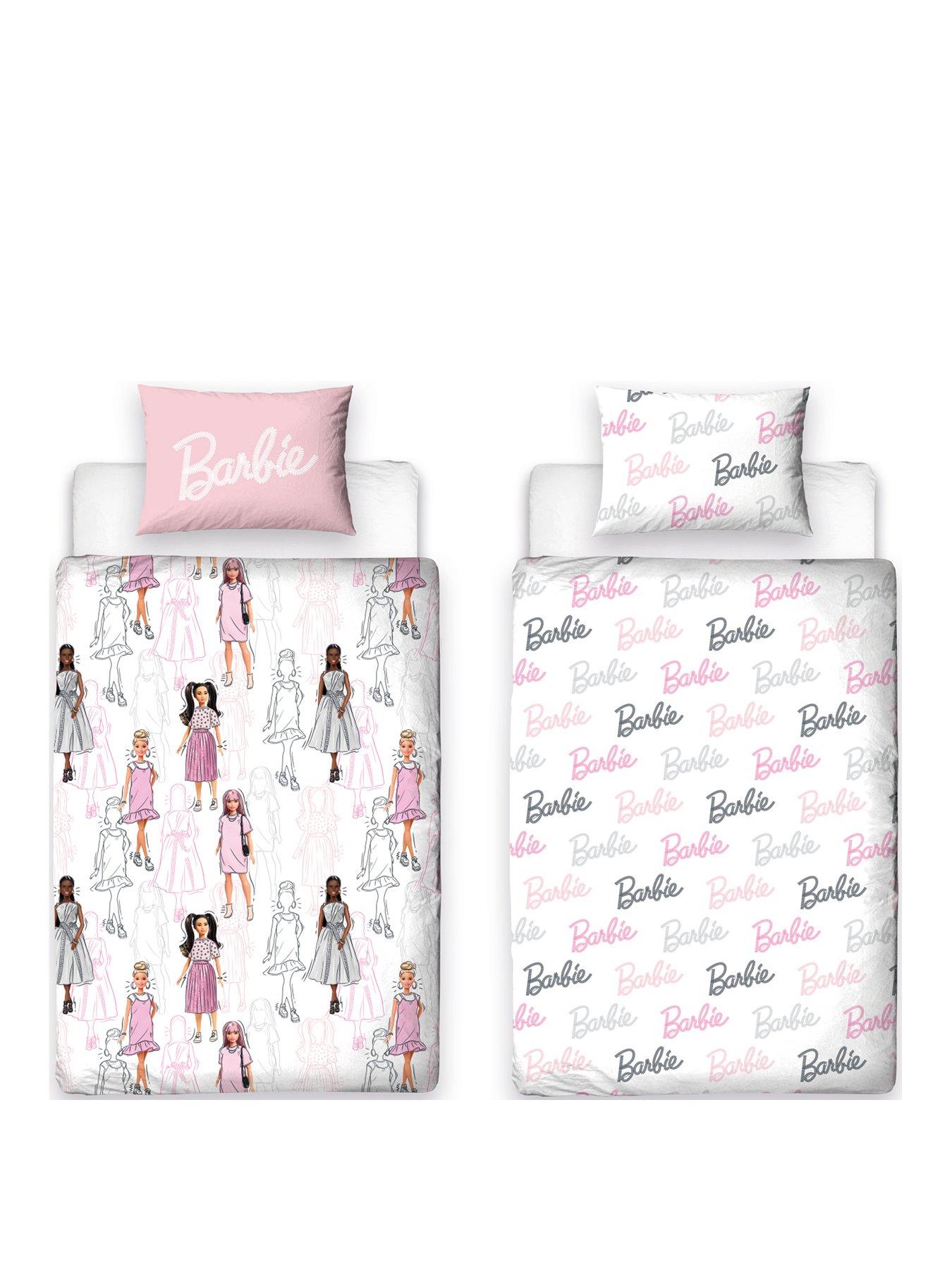 Image 2 of 7 of Barbie figures single rotary duvet - Pink