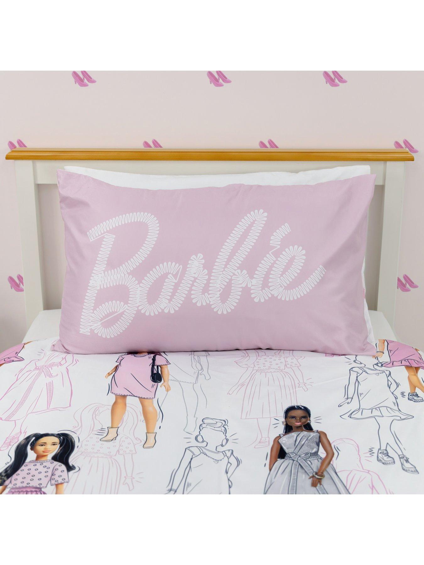 Image 4 of 7 of Barbie figures single rotary duvet - Pink