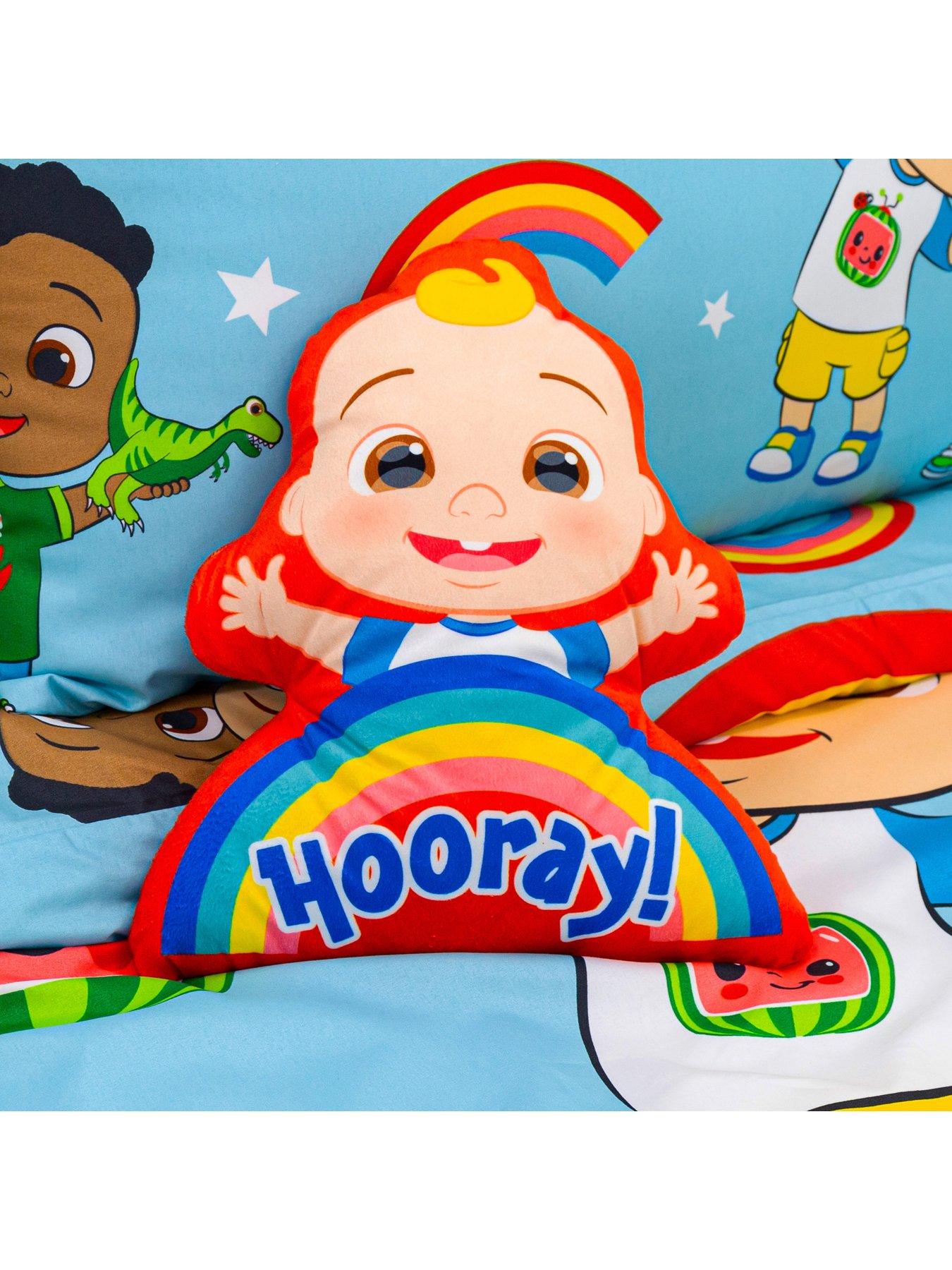 Product photograph of Cocomelon Friends Playtime Shaped Cushion from very.co.uk