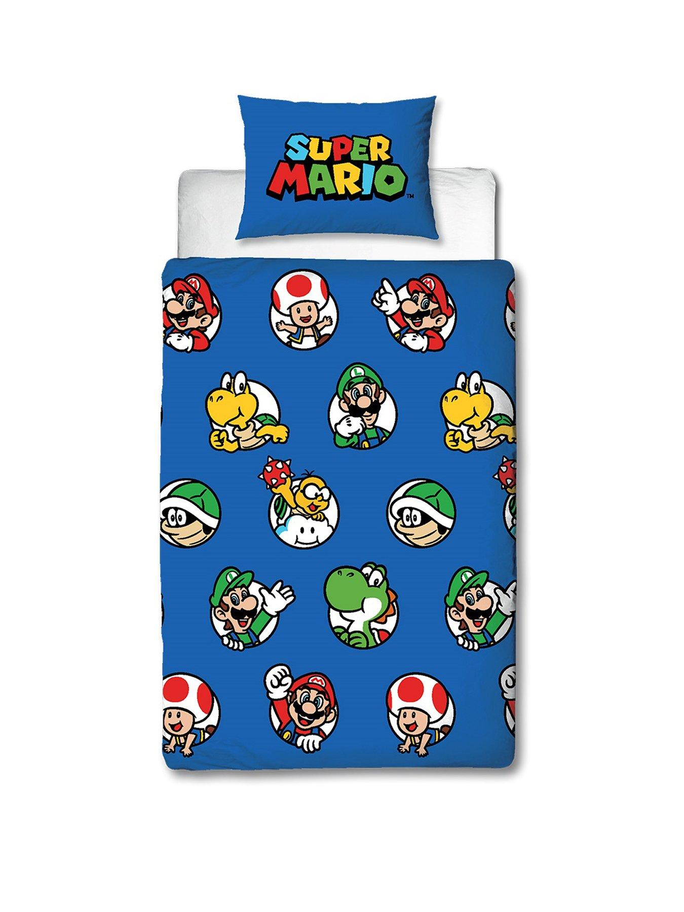 Image 2 of 7 of Mario Nintendo Continue Single Rotary Duvet Cover Set - Multi