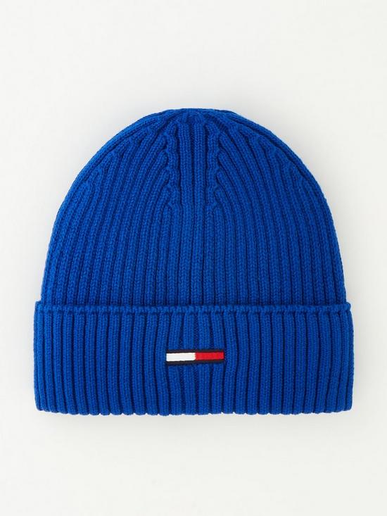 front image of tommy-jeans-tjm-flag-rib-beanie