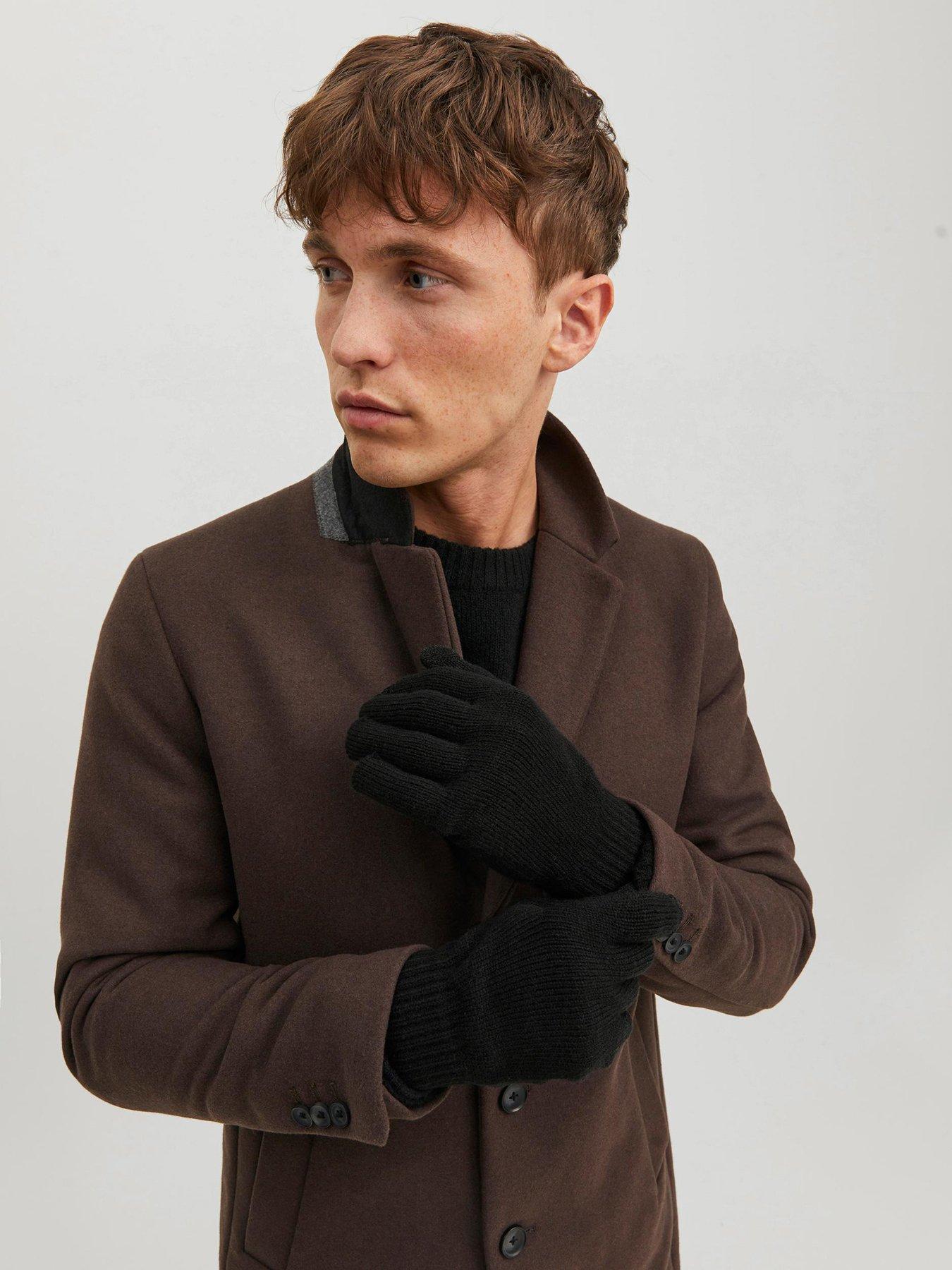 Image 2 of 5 of Jack & Jones Jack &amp; Jones Barry Knitted Gloves - Black