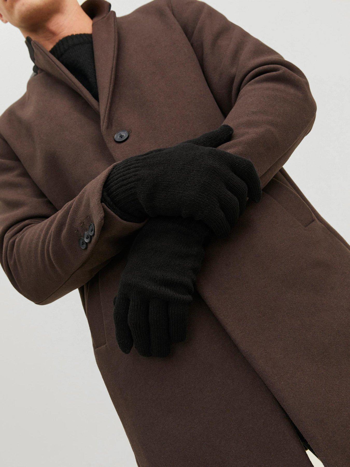 Image 4 of 5 of Jack & Jones Jack &amp; Jones Barry Knitted Gloves - Black