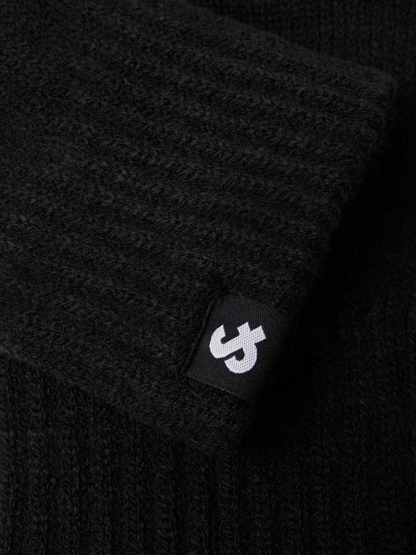 Image 5 of 5 of Jack & Jones Jack &amp; Jones Barry Knitted Gloves - Black