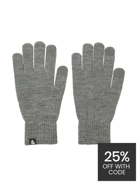 jack-jones-barry-knitted-gloves-grey