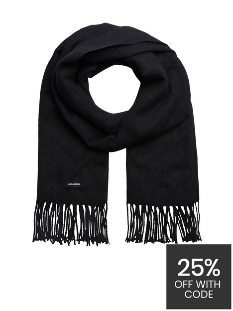 jack-jones-solid-woven-scarf-black