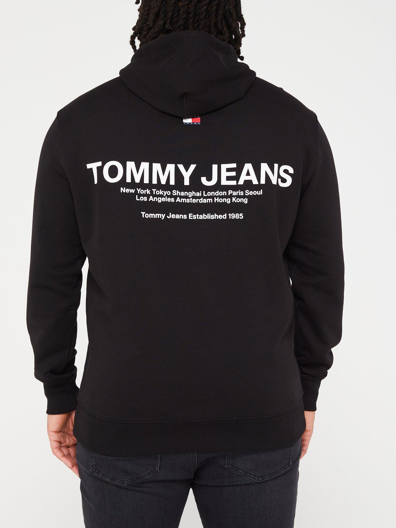 Reg Tjm Jeans Black Graphic Hood Tommy Entry Plus -
