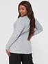  image of v-by-very-curve-cut-out-rib-long-sleeve-jersey-top-grey
