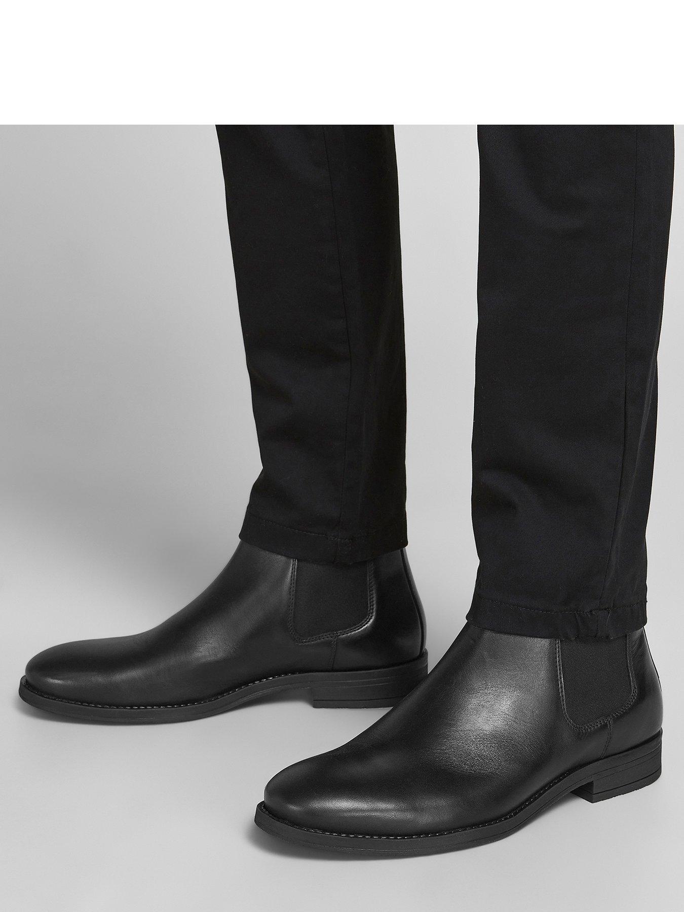 Jack Jones Jack Jones Leather Chelsea Boots Black Very