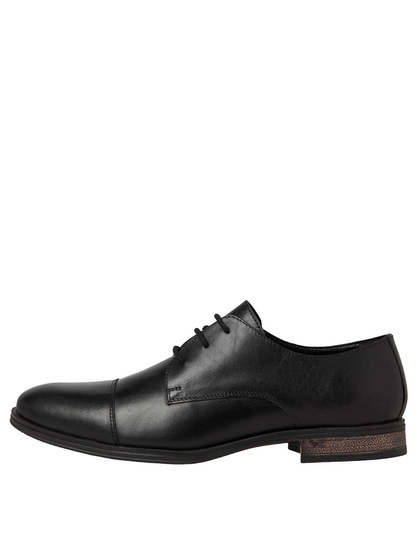 Jack & Jones Leather Formal Dress Shoes - Black | Very.co.uk