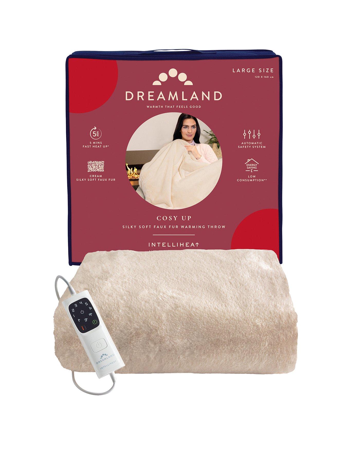 Dreamland grey heated discount throw