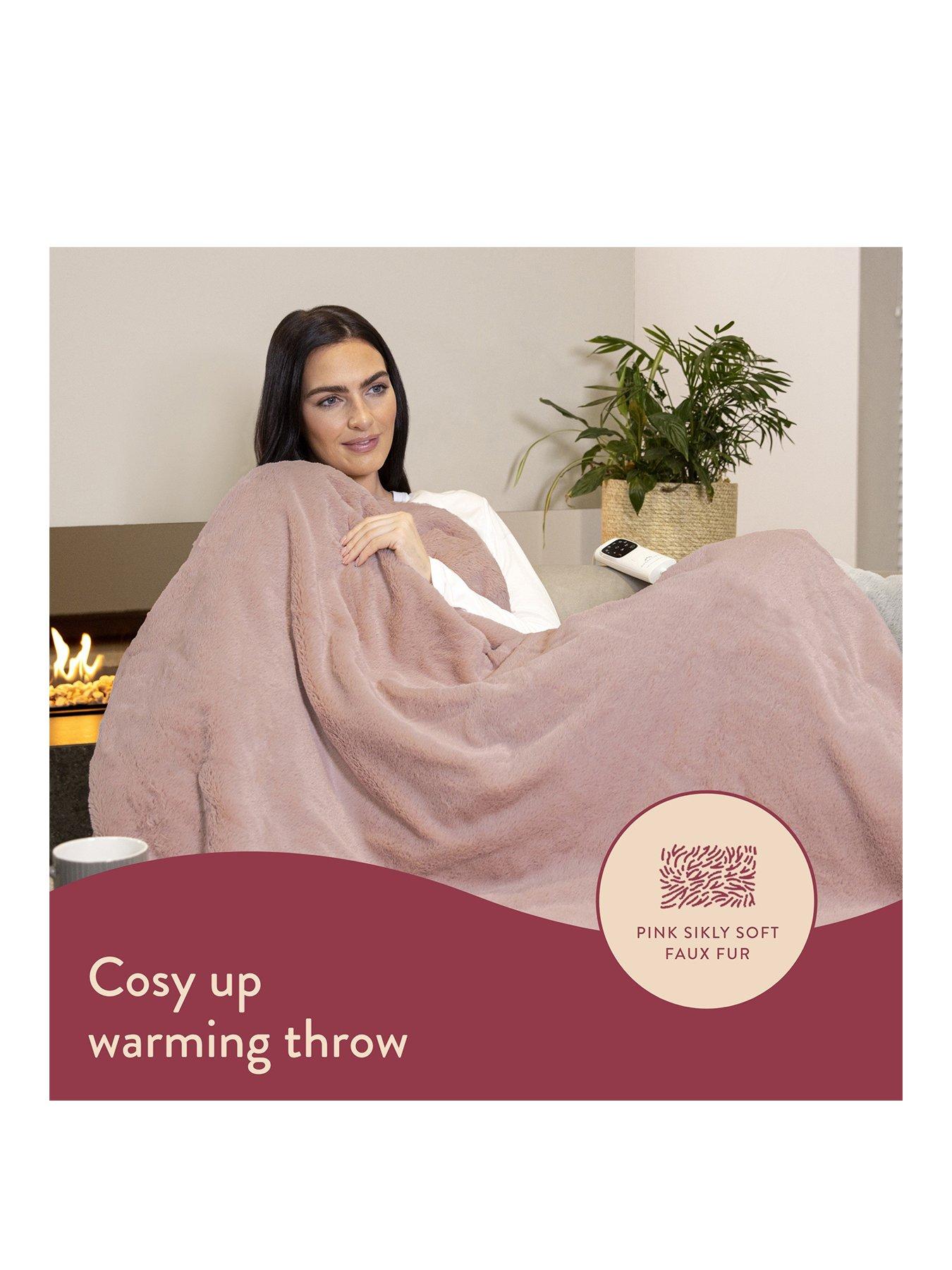 Dreamland Intelliheat Cuddle Up Heated Throw Pink very