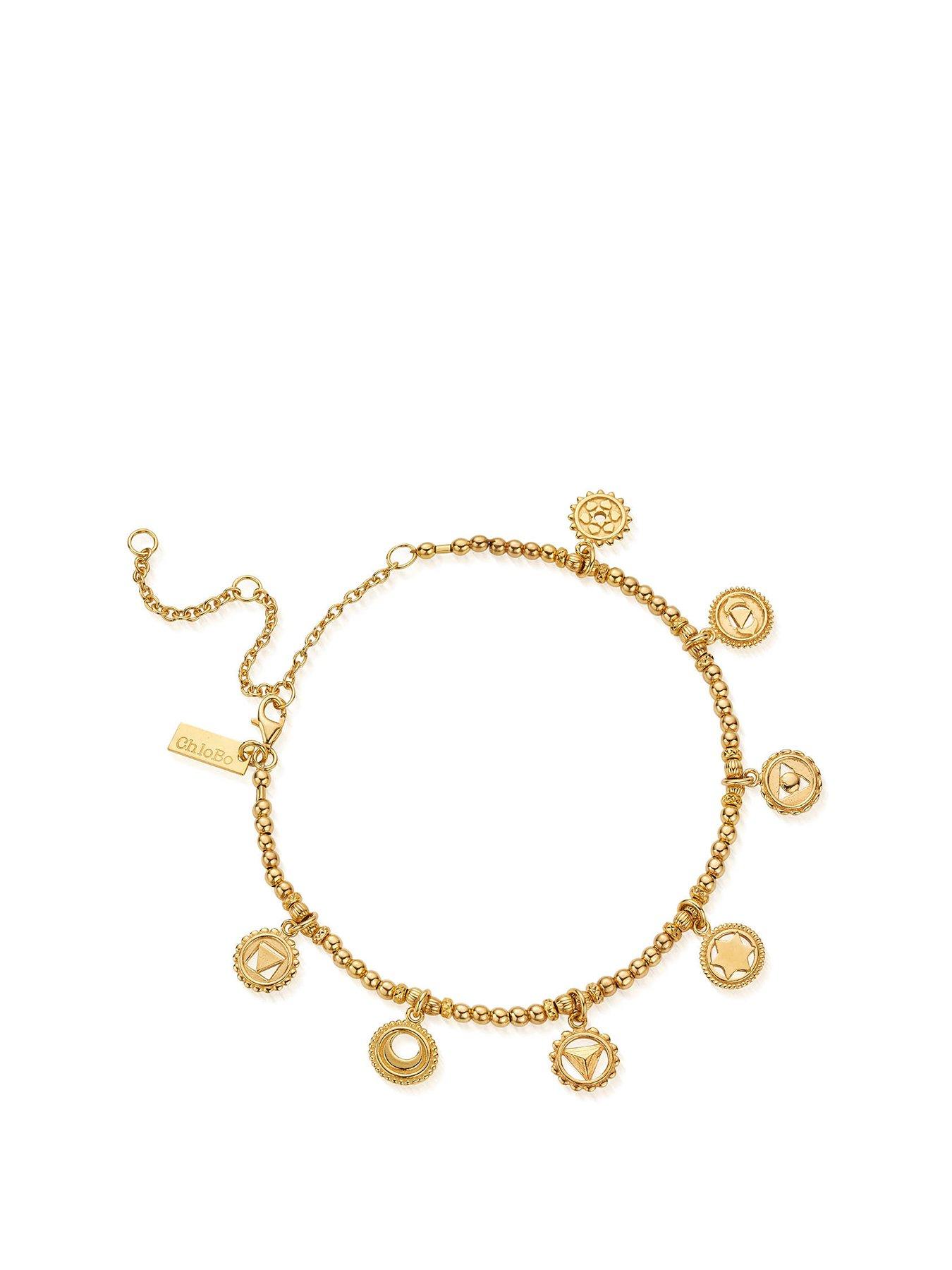 ChloBo Gold Positive Vibes Anklet Very