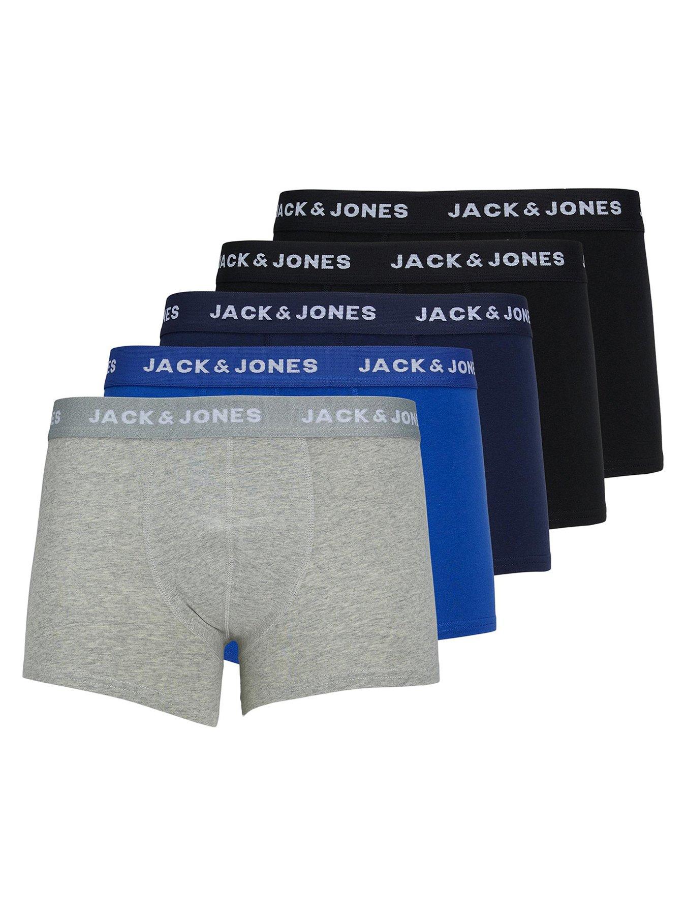 Jack & Jones Jack  &  Jones 5-Pack Logo Waistband Trunks - Black