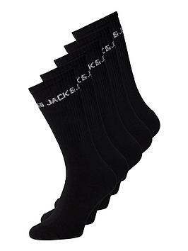 jack & jones 3-pack logo crew socks - black