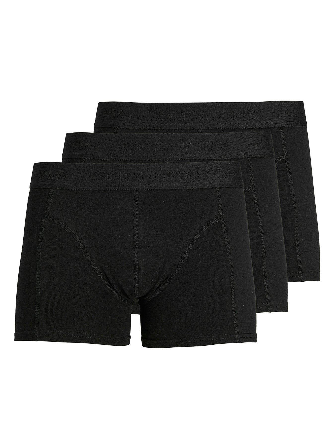 Jack & Jones Jack  &  Jones 3-Pack Logo Waistband Boxer Briefs - Black