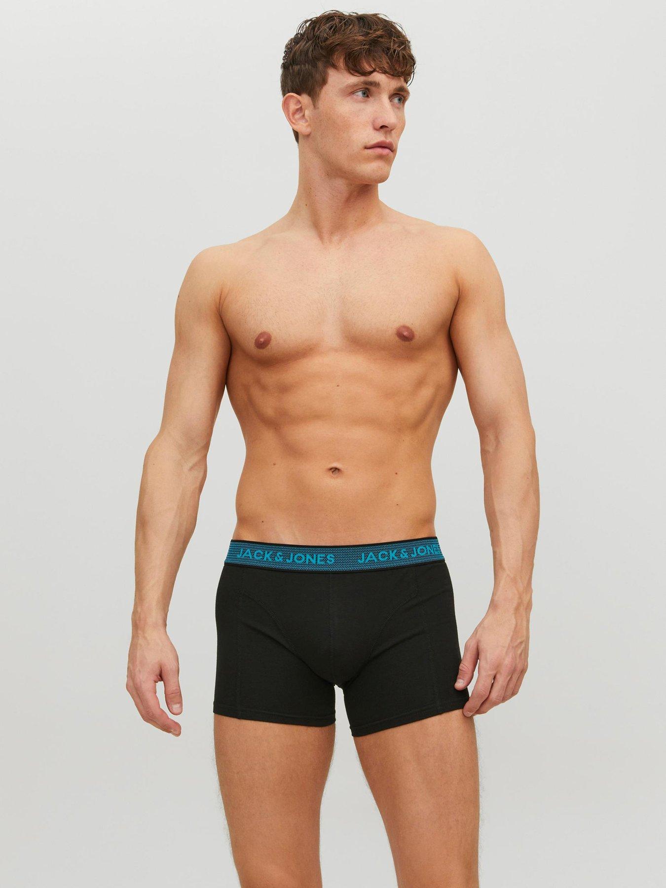 Image 2 of 3 of Jack & Jones Jack &amp; Jones 3-Pack Logo Waistband Boxer Briefs - Black