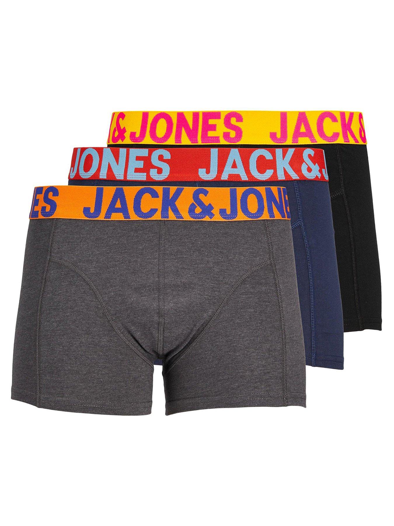 Jack & Jones Men's 3-Pack Cotton T-Shirts - Plain Logo, Regular Fit (S-2XL)