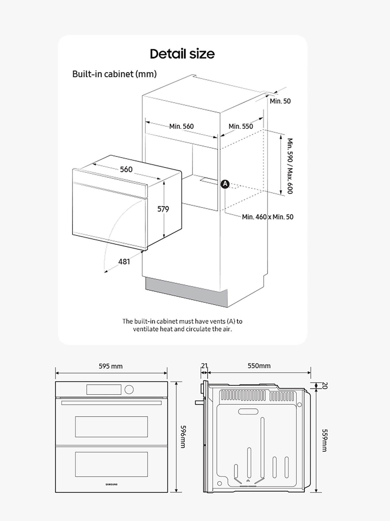 Image 7 of 8 of Samsung NV7B5750TAK Series 5 Smart Oven with Dual Cook Flex and Air Fry - Black