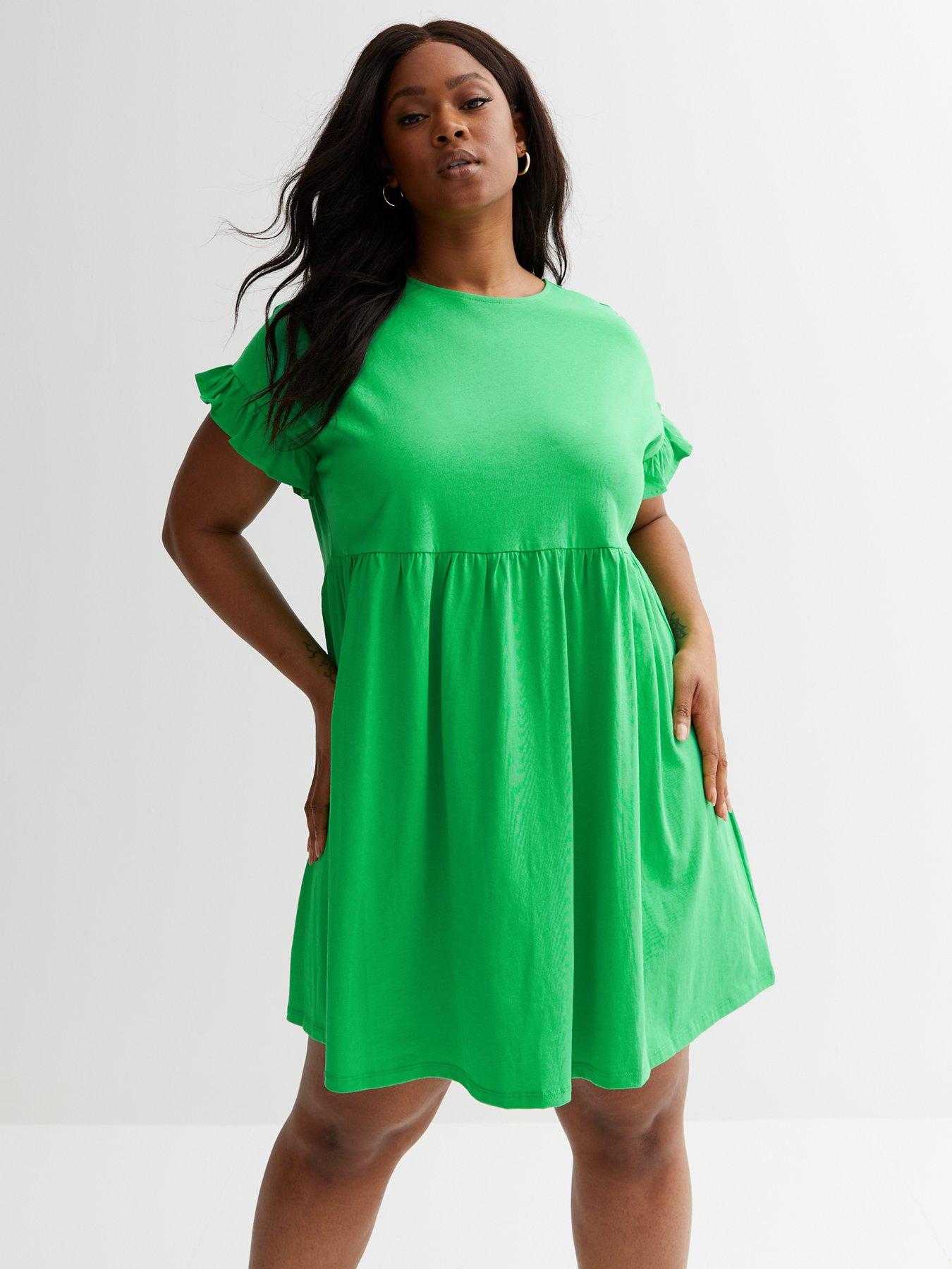 Lime green t outlet shirt dress plus size