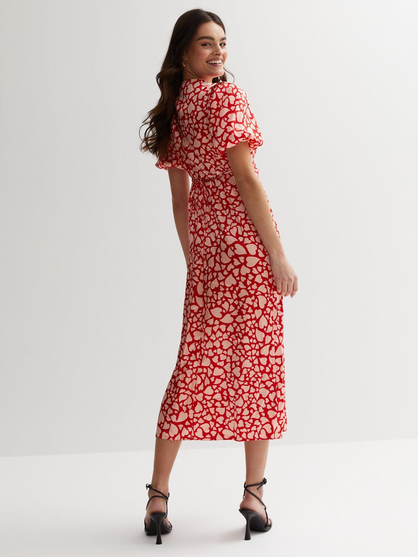 Red heart best sale print dress