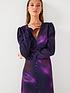  image of fig-basil-ls-ombre-button-front-midiaxi-dress