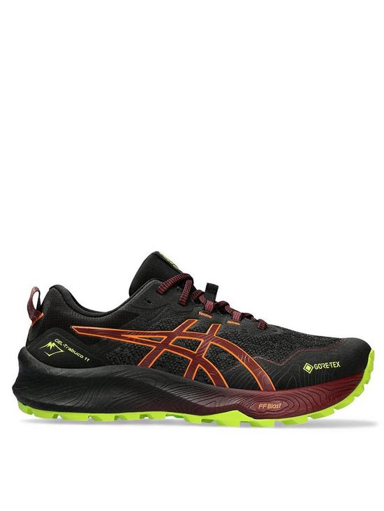 front image of asics-gel-trabuco-11-gore-texnbsptrail-running-trainers-black