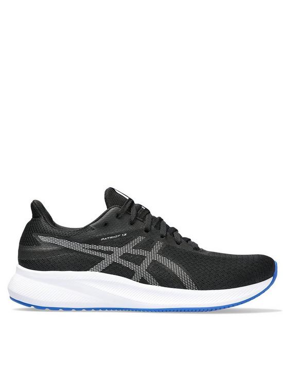 front image of asics-patriot-13-running-trainers-black