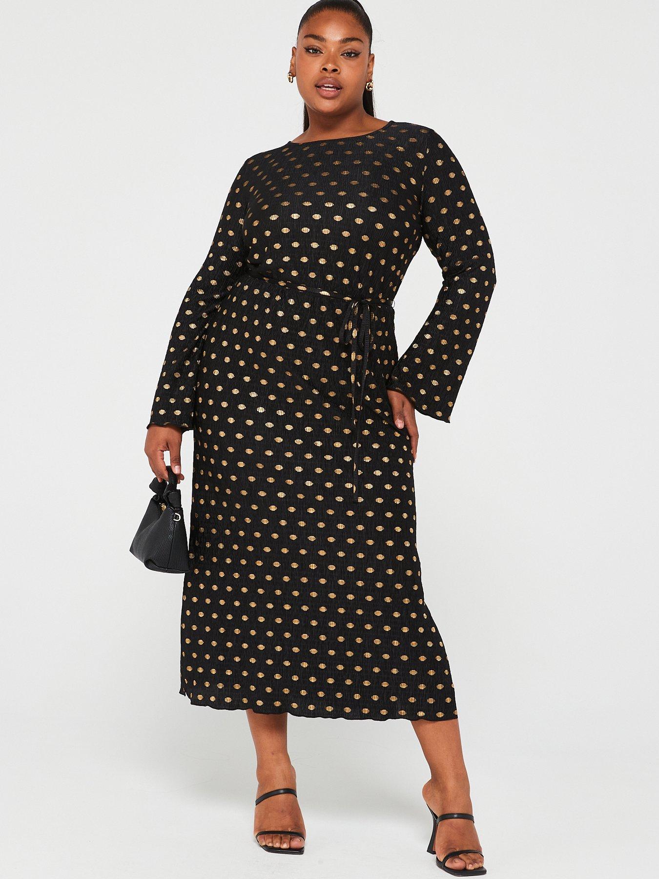 Curve polka dot sales dress