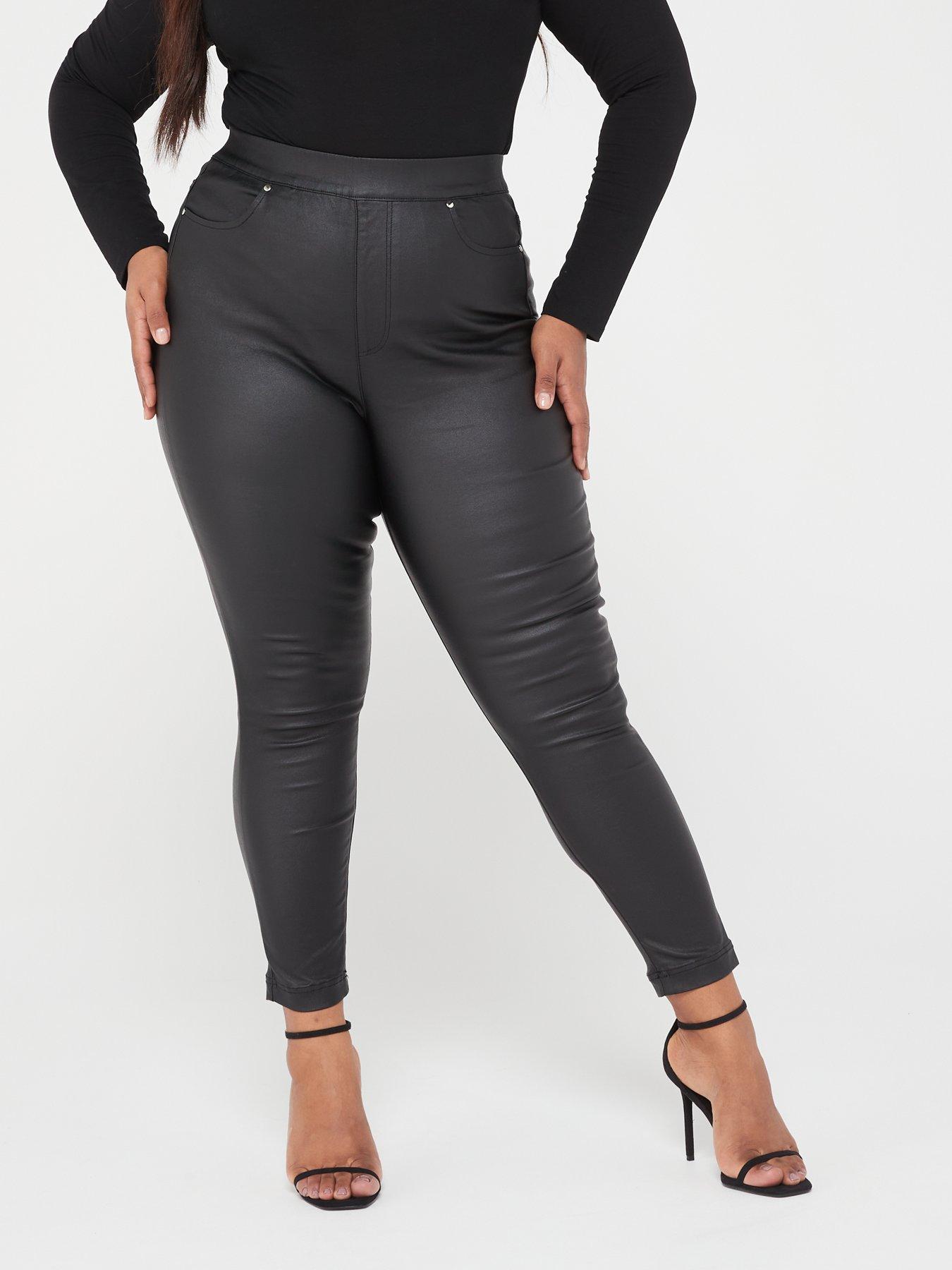 LIMITED COLLECTION Curve Camel Brown Stretch Ribbed Leggings