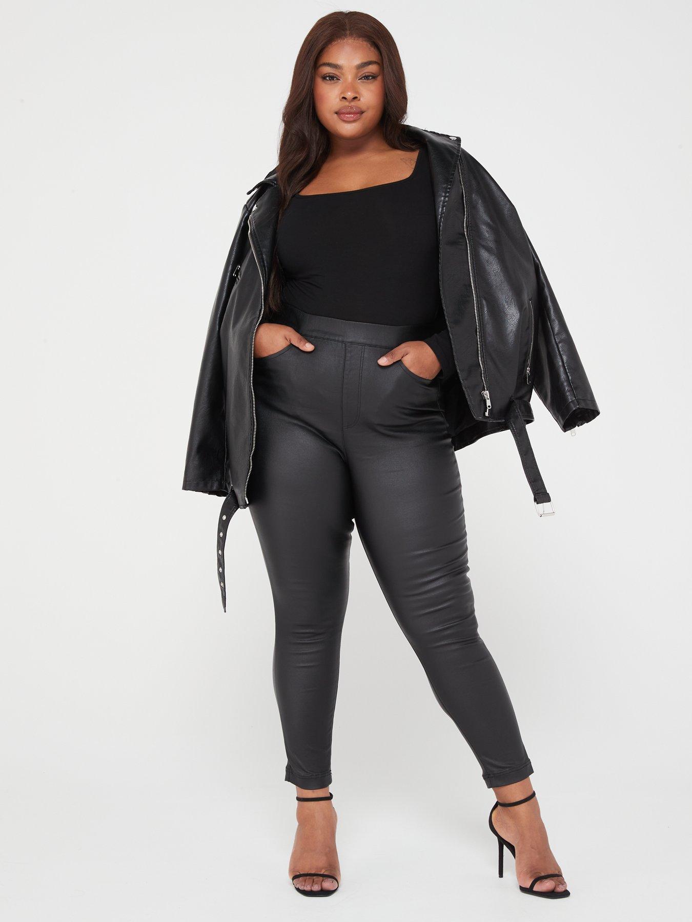 Plus size coated clearance jeggings