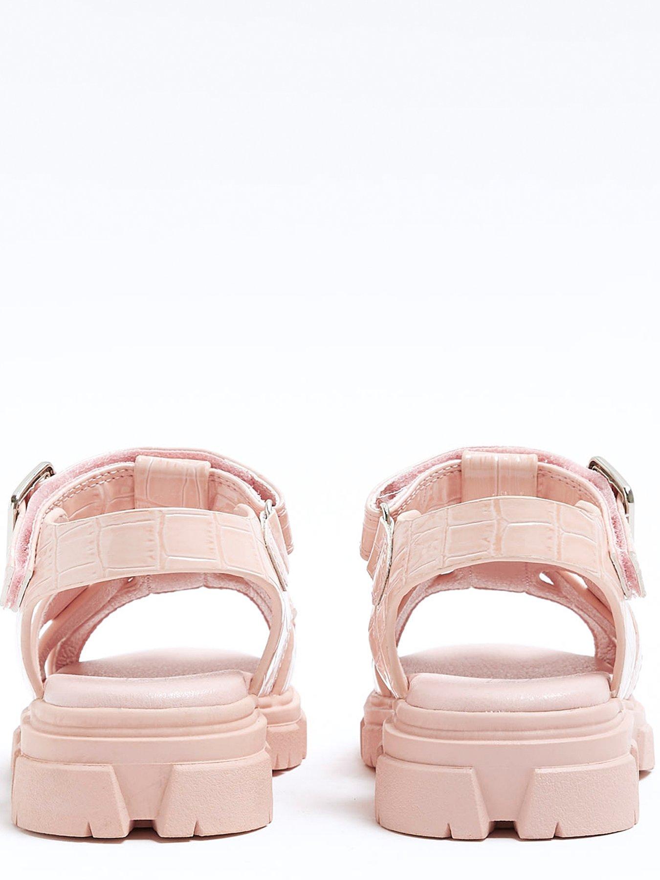 Daisy Street Exclusive chunky sole flip flop sandals in pink