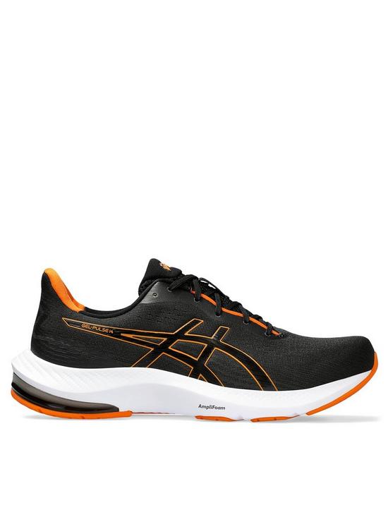front image of asics-gel-pulse-13-running-trainers-black