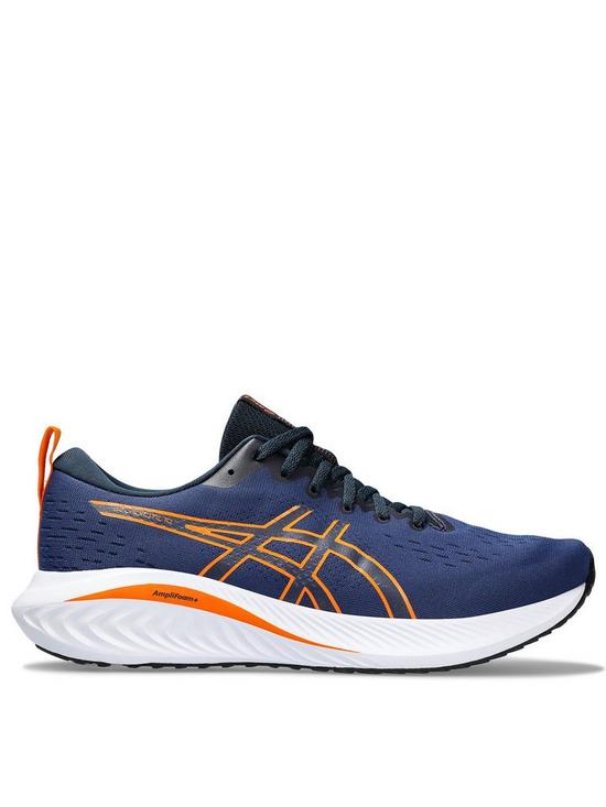front image of asics-gel-excite-10-running-trainers-blue