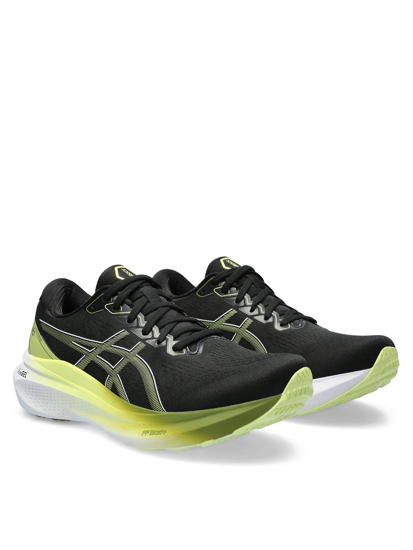 Asics men's black yellow sale