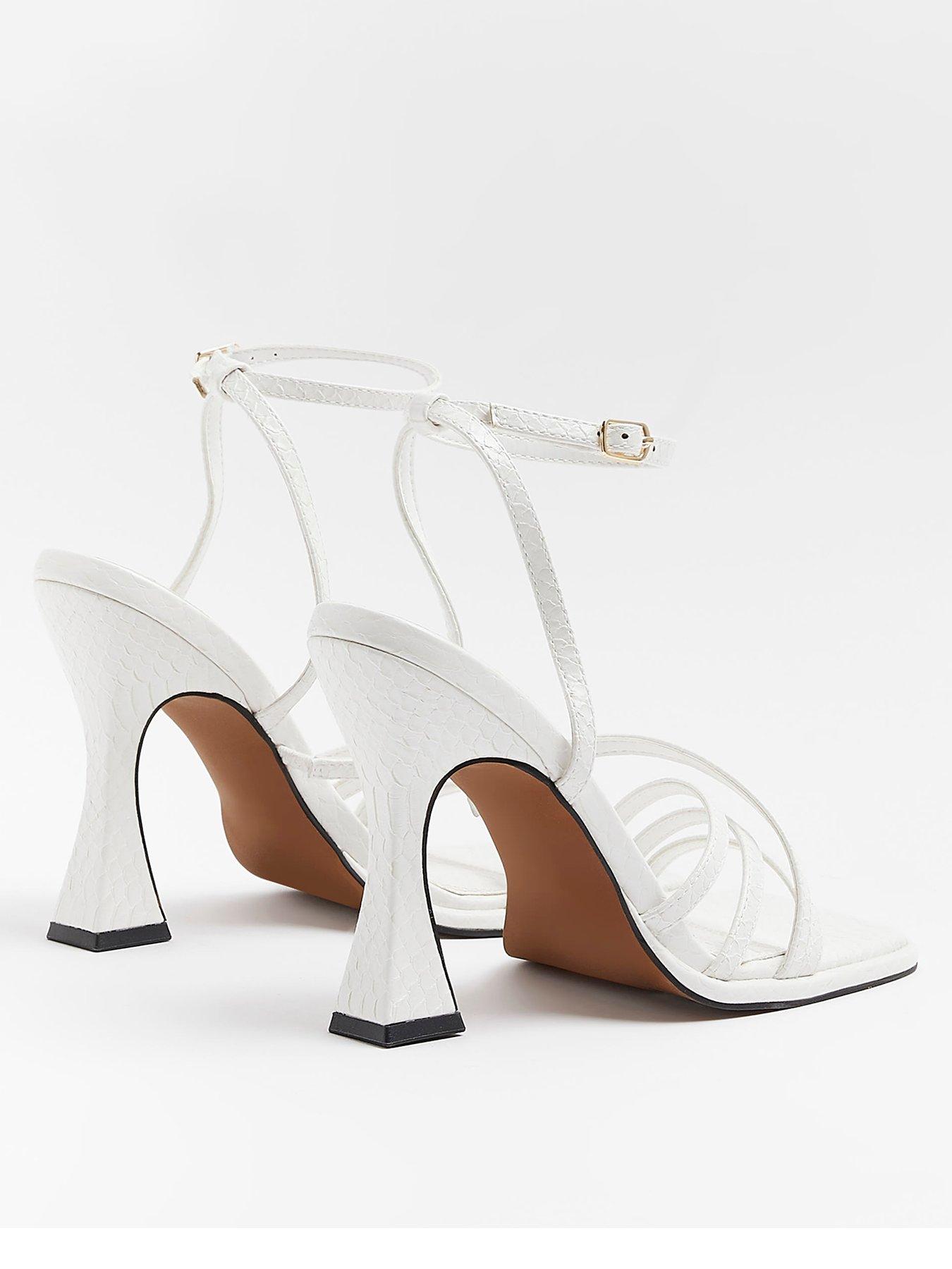 River island white hot sale heeled sandals